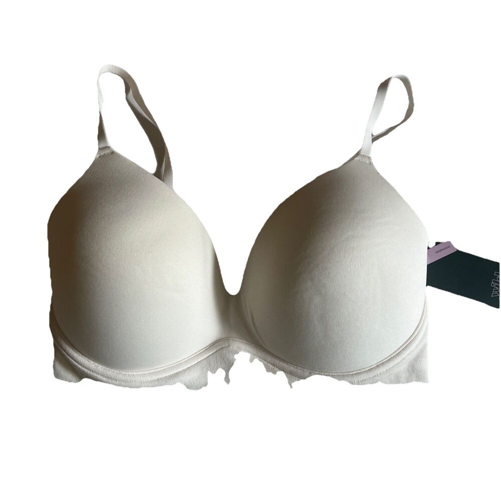 Wild Fable Bralette Women’s M White Ivory Push-up Wireless Seamless Adjustable